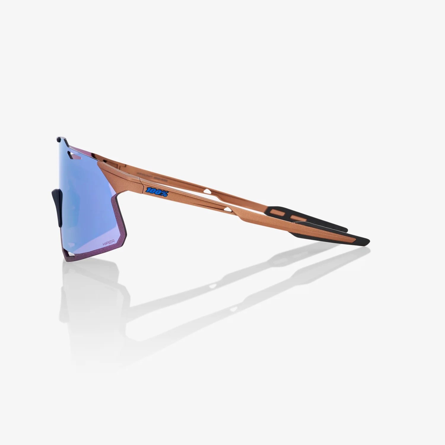 100%, 100% HYPERCRAFT - Matte Copper Chromium - HiPER Blue Multilayer Mirror Lens