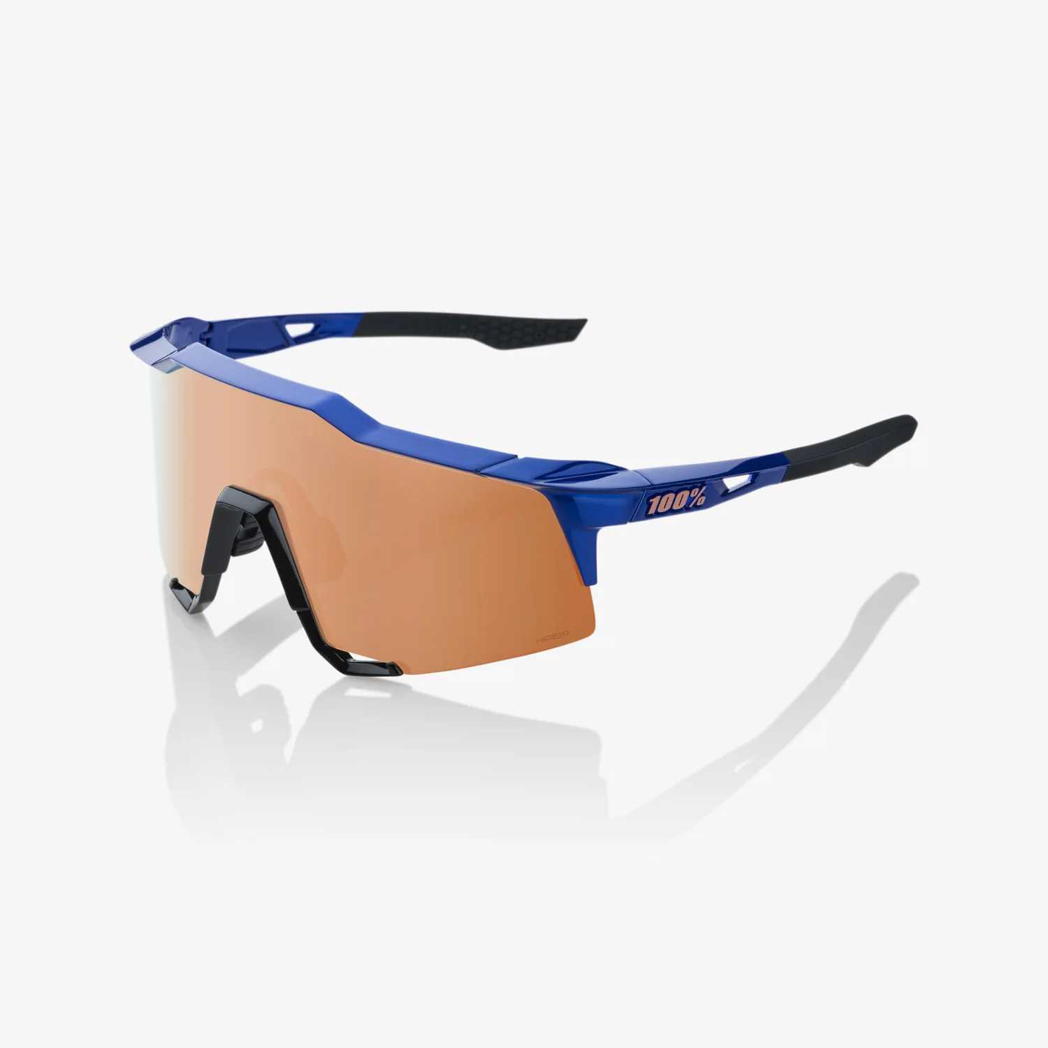 100%, 100% SPEEDCRAFT - Gloss Cobalt Blue - HiPER Copper Mirror Lens