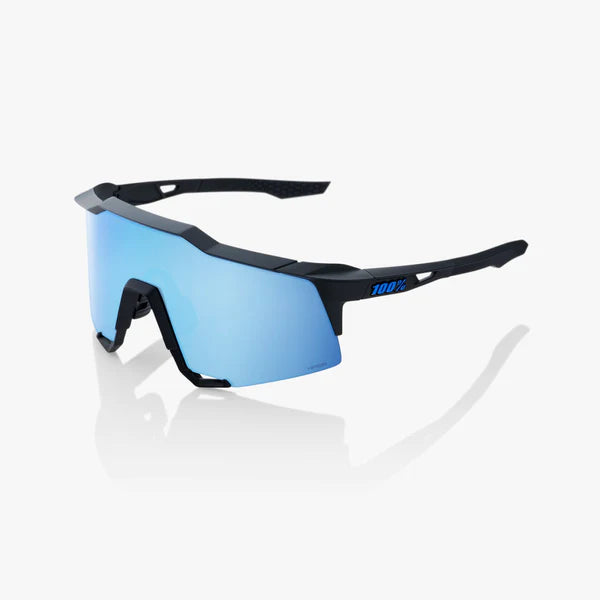 100%, 100% SPEEDCRAFT -Lentille noire matte Hiper Blue Multilayer Mirror