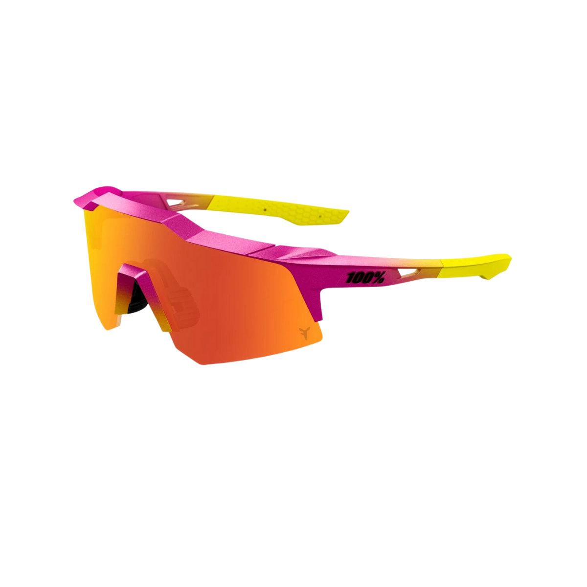 100%, 100% SPEEDCRAFT XS - Fernando Tatis JR LE Pink / Yellow HiPER® Red Multilayer Mirror Lens