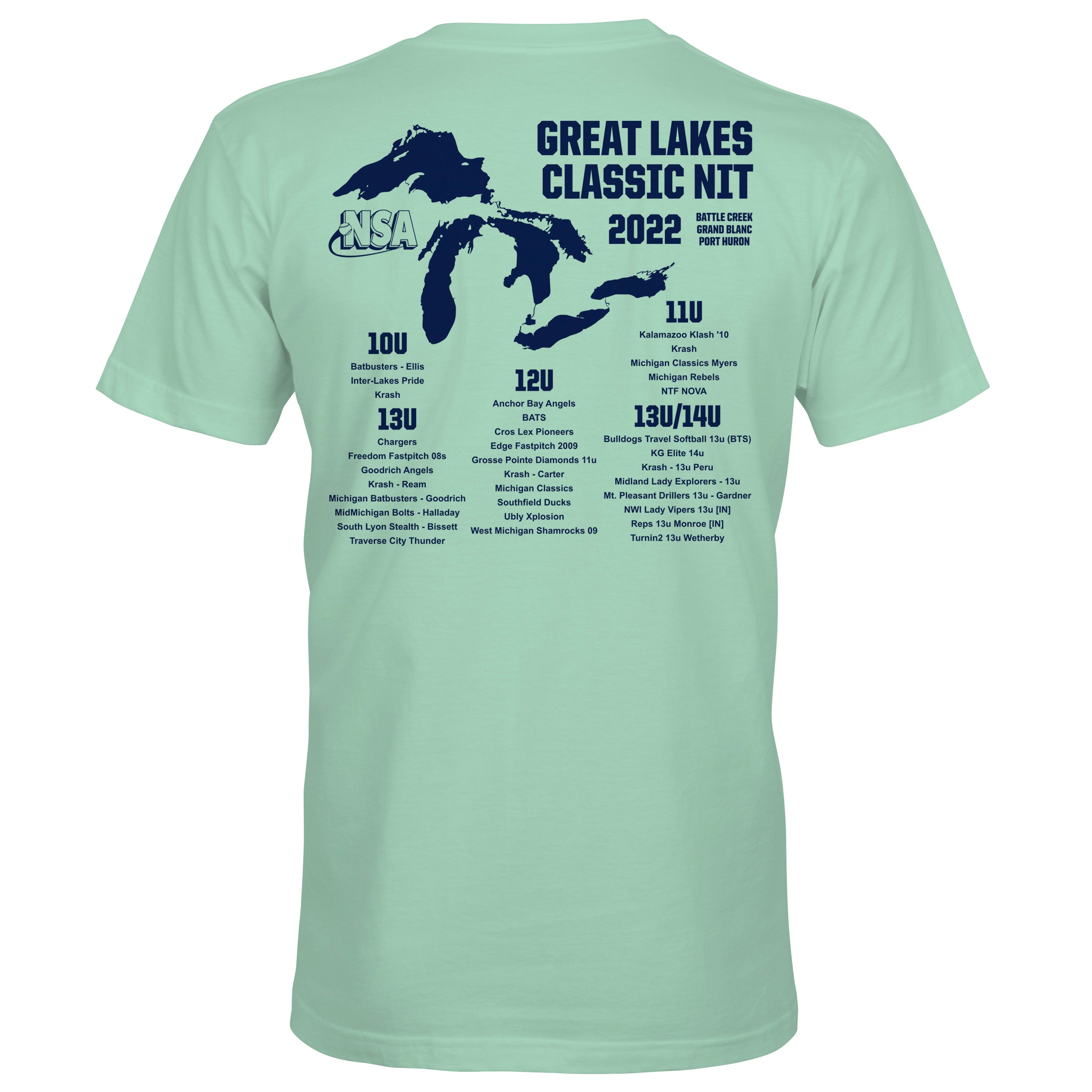 DSG Apparel, 2022 NSA Great Lakes Classic / NIT Fastpitch Tournament T-Shirt