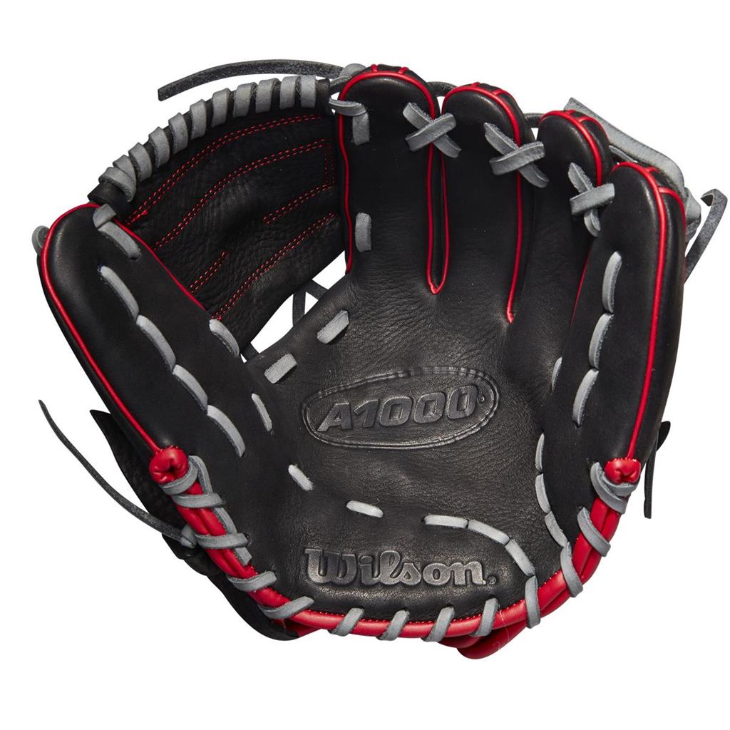 Wilson, A1000 X2 w/Pedroia Fit 11" Noir/Gris/Rouge Lancer de la main droite