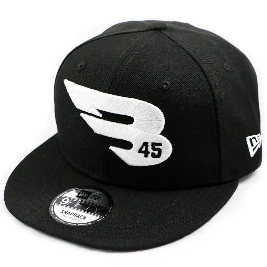 B45, B45 Black 9FIFTY New Era Snapback Hat : 950-BLACK