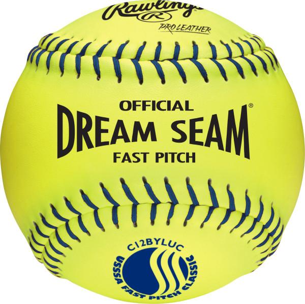 Rawlings, Balle Rawlings Dream Seam Fastpitch / USSSA / Cuir - une douzaine : C12BYLUC