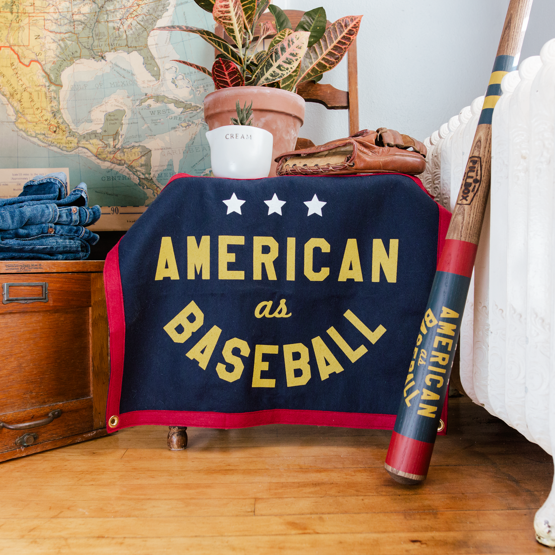 Drapeaux d'Oxford, "Bannière "American as Baseball