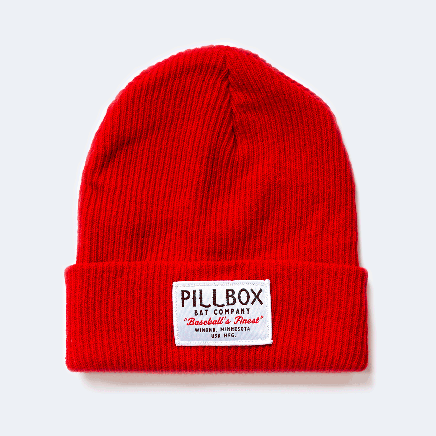 Pillbox Bat Co., Bonnet d'hiver - Acrylique (rouge)