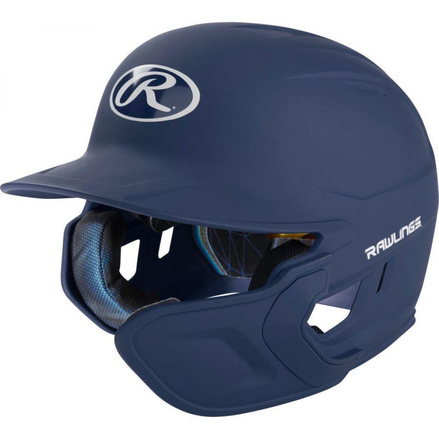 Rawlings, Casque de frappeur Rawlings Mach Matte avec rabat d'extension : MACHEX