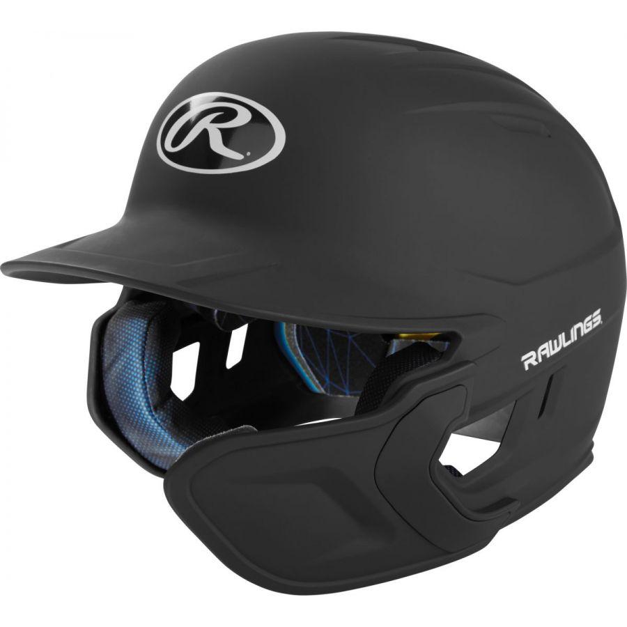 Rawlings, Casque de frappeur Rawlings Mach Matte avec rabat d'extension : MACHEX