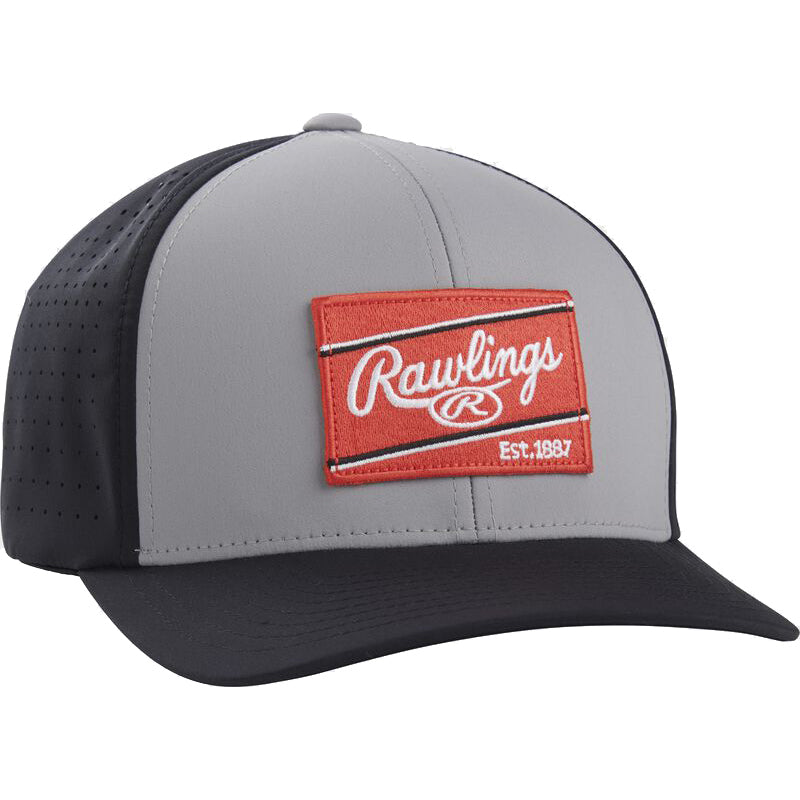 Rawlings, Casquette Rawlings Flex Fit Laser Cut Vented : RSGVH-GR/B