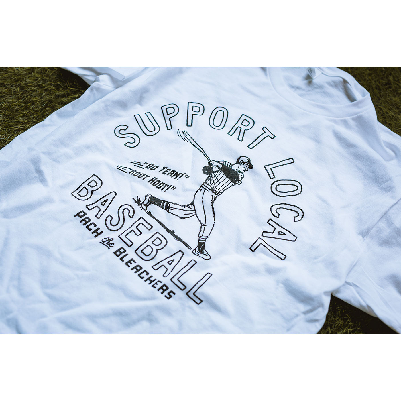 Pillbox Bat Co., Chemise "Support Local Baseball" - Blanc