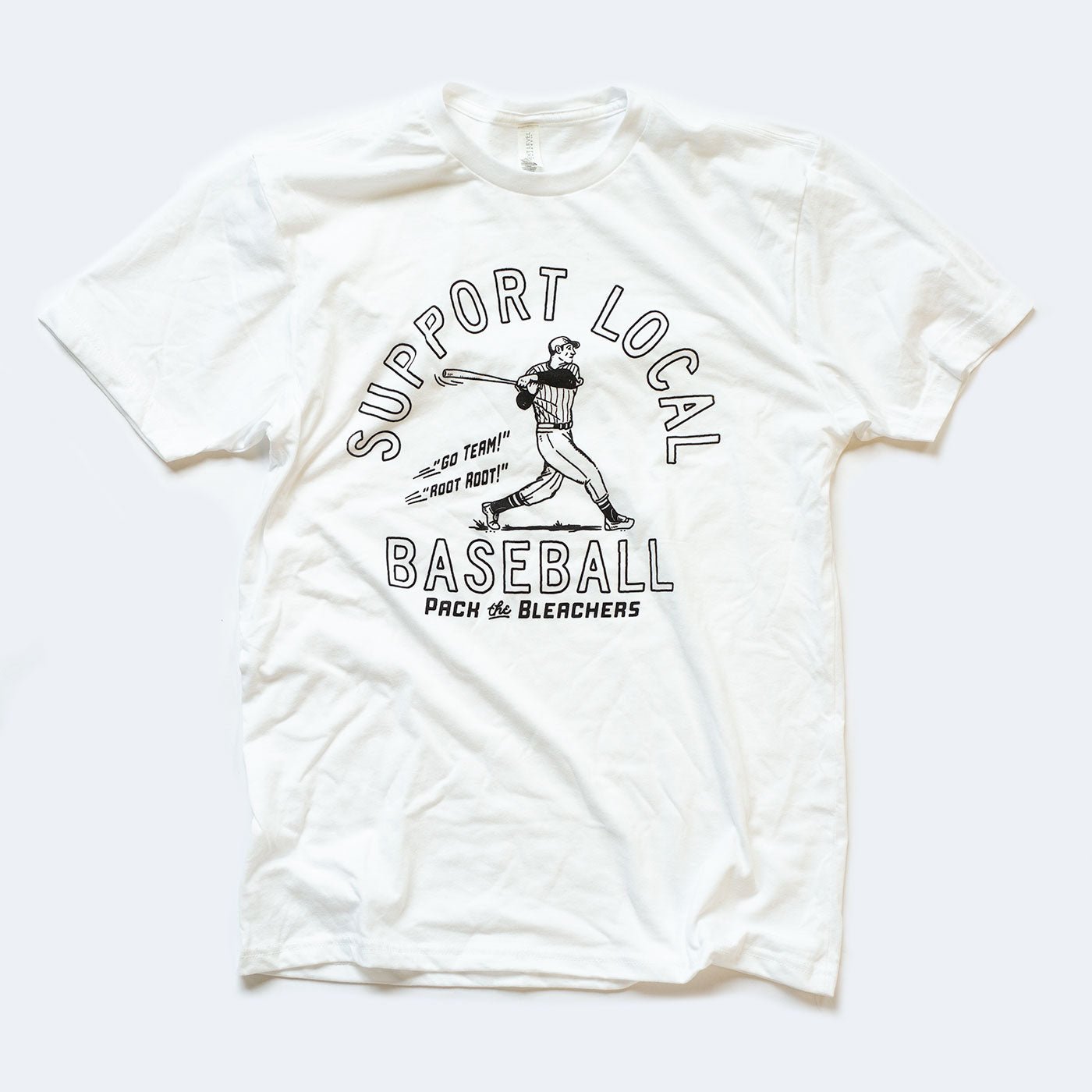 Pillbox Bat Co., Chemise "Support Local Baseball" - Blanc