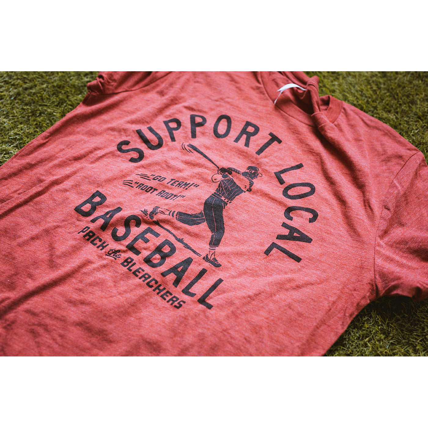 Pillbox Bat Co., Chemise "Support Local Baseball" - Clay Triblend