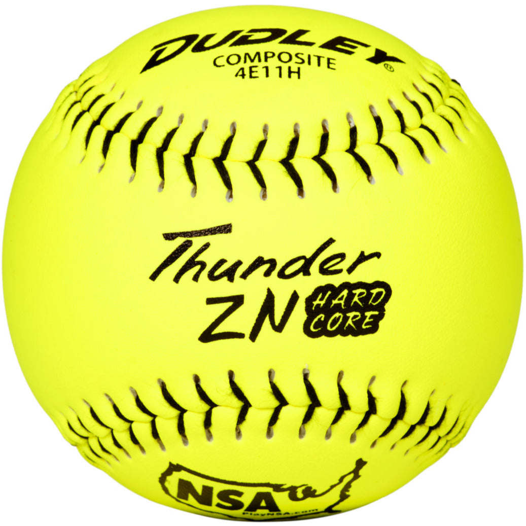 Dudley, Dudley NSA Thunder ZN Hard Core ICON 11" 44/400 Composite Slowpitch Softballs : 4E-11H