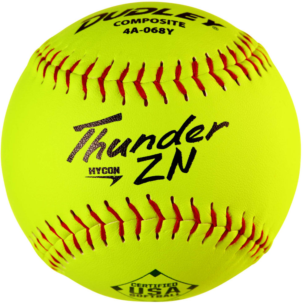 Dudley, Dudley USA/ASA Thunder ZN Hycon 12" 52/300 Composite Slowpitch Softballs : 4A-068Y