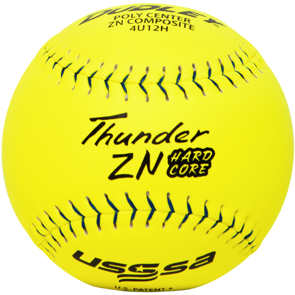 Dudley, Dudley USSSA Thunder ZN Hard Core 12" 44/375 Composite Slowpitch Softballs : 4U-12H