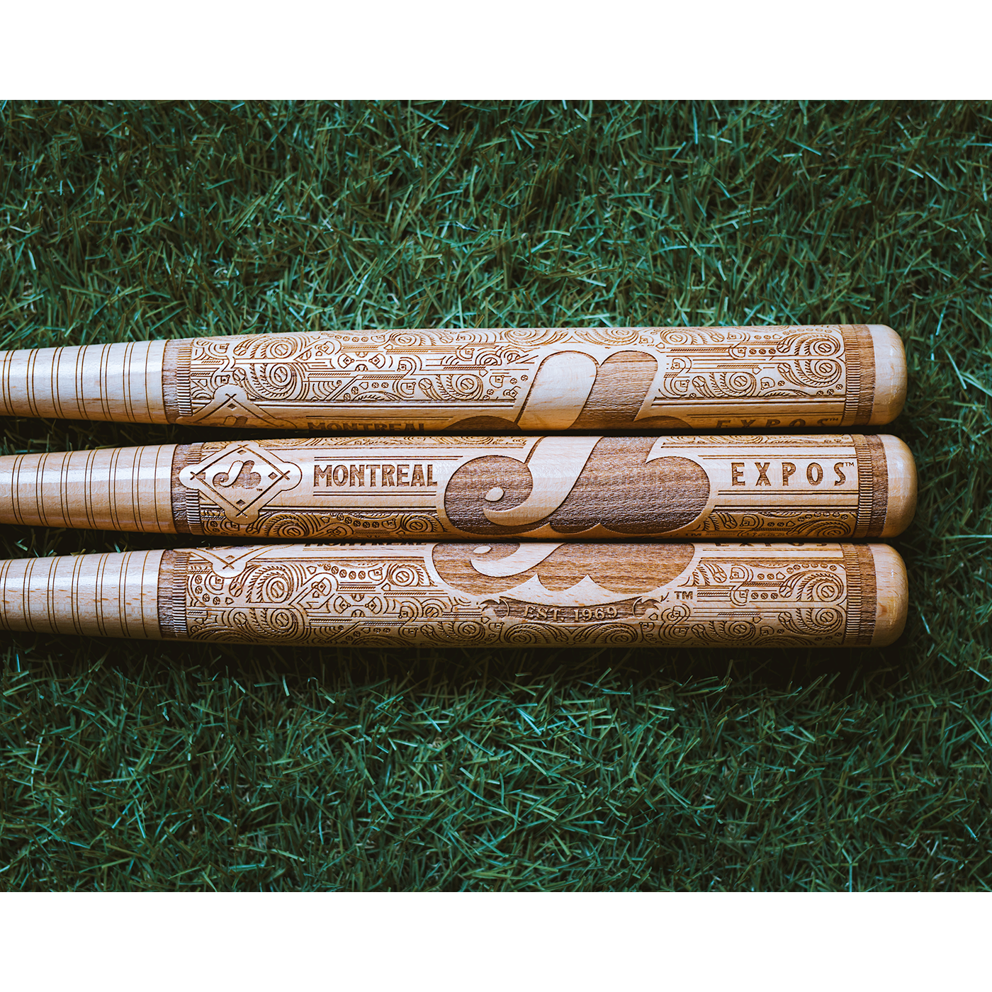 MLB Vintage, Expos de Montréal - Mini bâton de baseball "souvenir" en bois