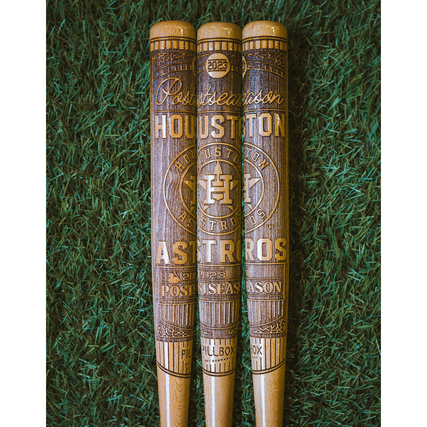 MLB, Houston Astros 2023 Postseason - Mini batte de baseball "Souvenir" en bois