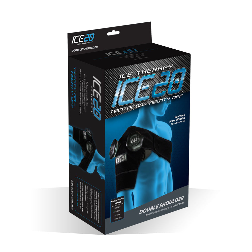 Bownet, ICE20 Enveloppe de compression glacée pour épaule double : ICE-Dbl-Shoulder