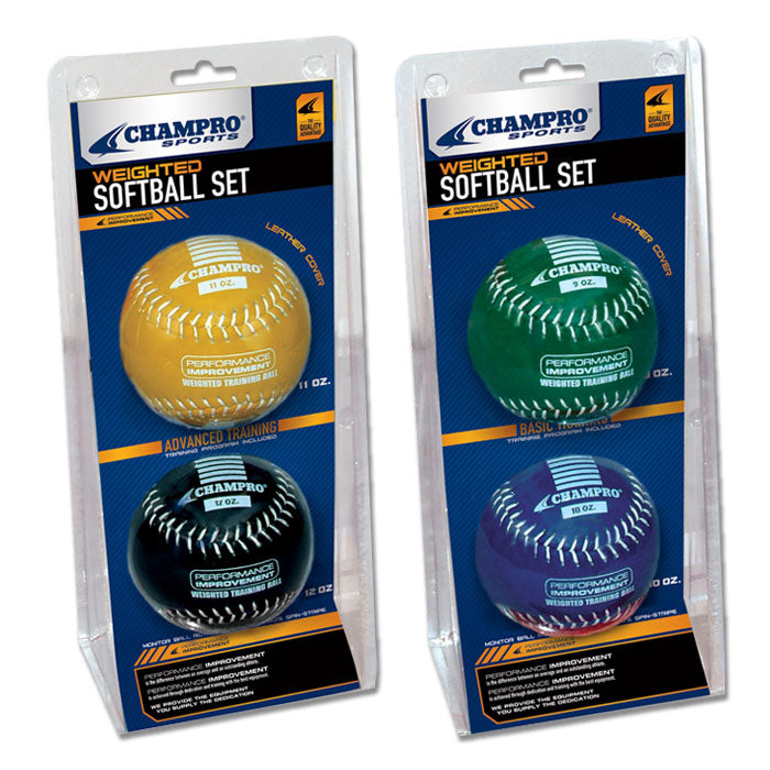 Champro Sports, Jeu de balles molles d'entraînement lestées Champro Sports (2 packs) : CSB7AS / CSB7BS