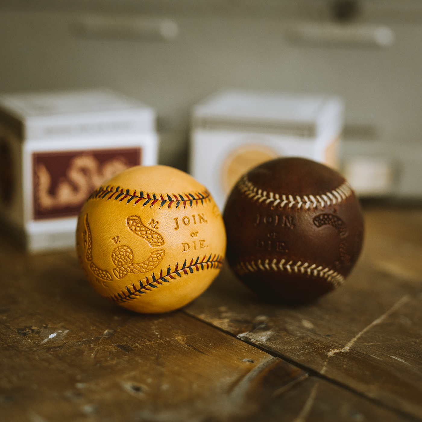 Pillbox Bat Co., "Join or Die" - Huntington Baseball Collab (Tan)