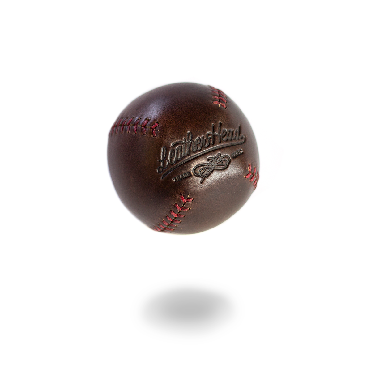 BASEBALL, LEMON BALL™ Baseball - Horween marron (couture rouge)