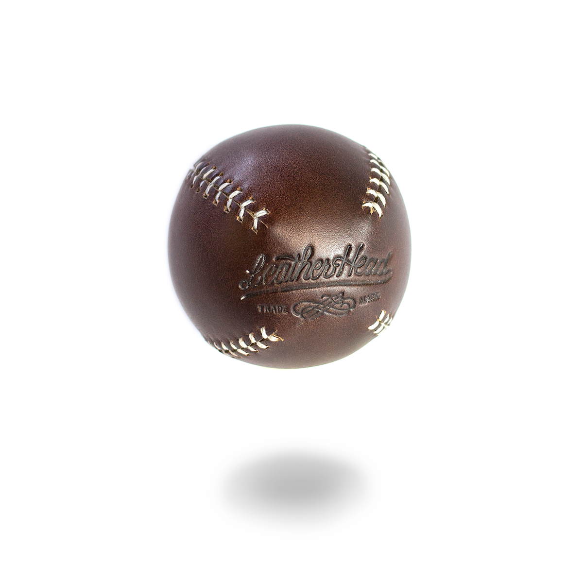 BASEBALL, LEMON BALL™ Baseball - Horween marron (coutures blanches)