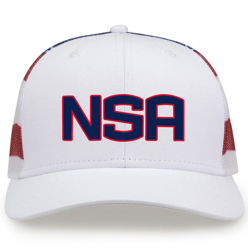 Casques de jeu, NSA Classic Series Casquette blanche avec drapeau américain : GB452US-W