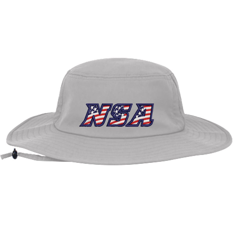 Casques Pacific, NSA Flag Series Bucket Hat : 1946B-SILVER