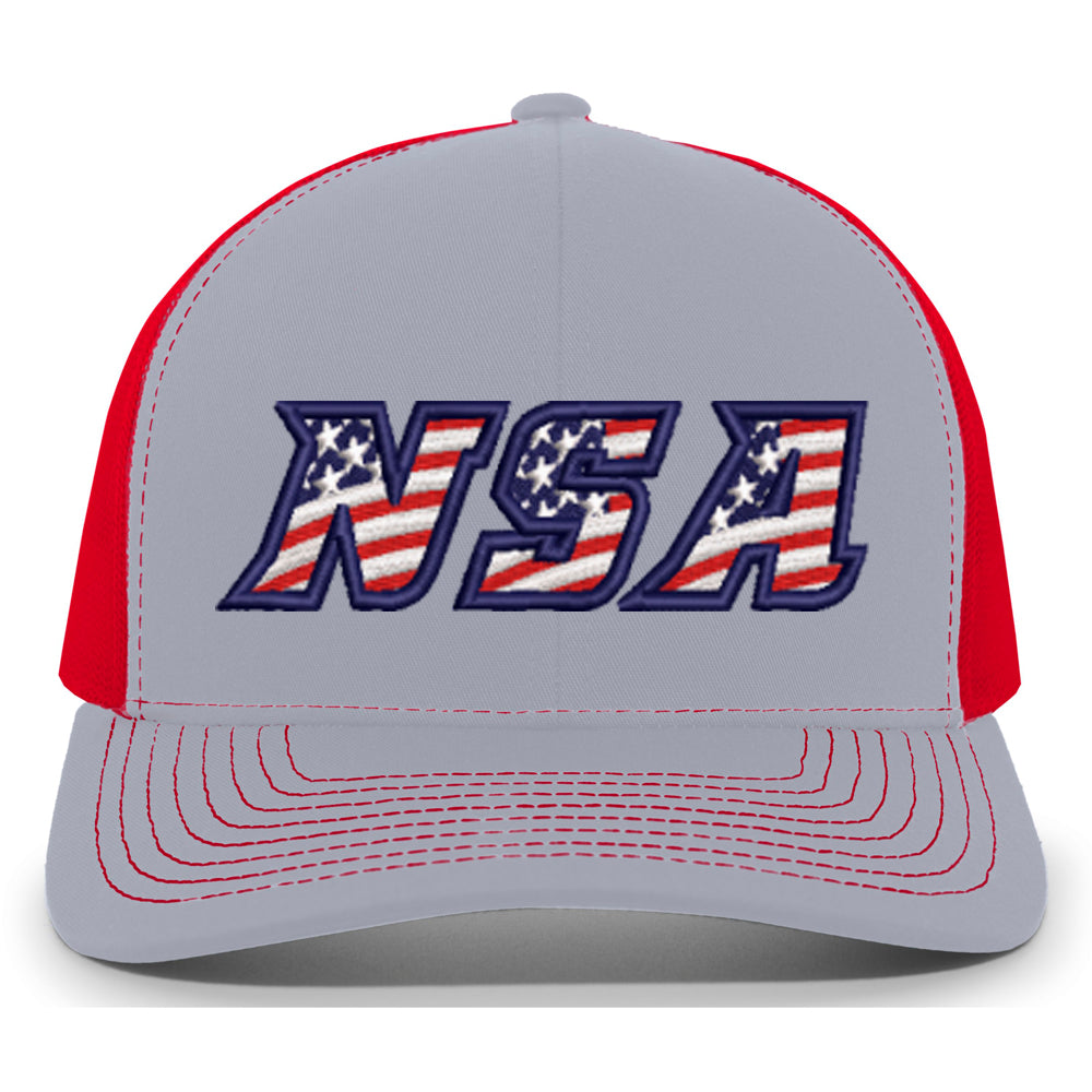 Casques Pacific, NSA Flag Series Heather Red Snapback Hat : 104S-HERD