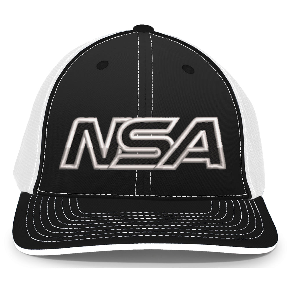 Casques Pacific, NSA Outline Series Black Flex Fit Hat : 404M-BKWH