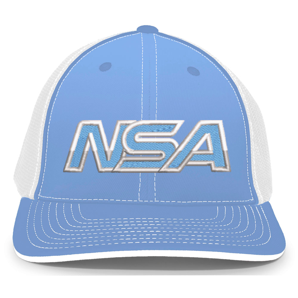 Casques Pacific, NSA Outline Series Columbia Blue Flex Fit Hat : 404M-CBWH