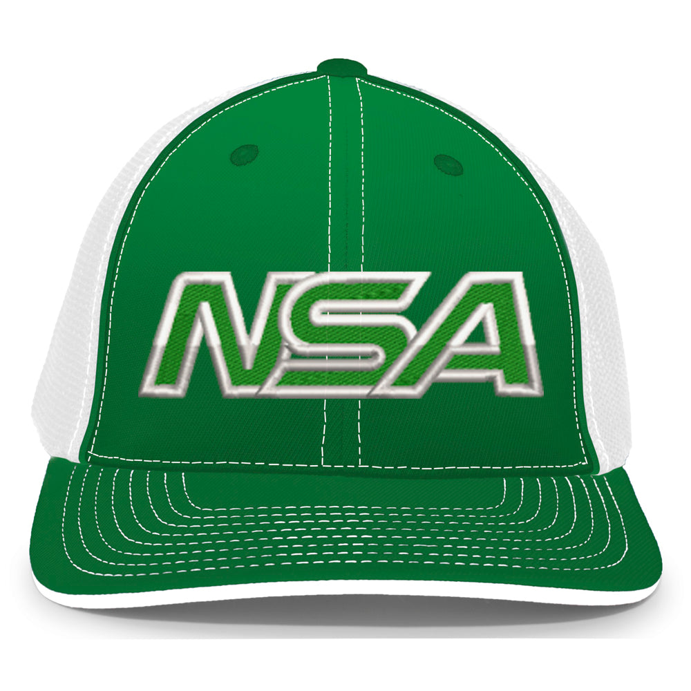 Casques Pacific, NSA Outline Series Kelly Green Flex Fit Hat : 404M-KGWH