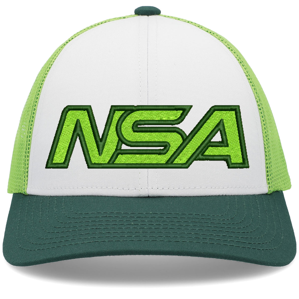 Casques Pacific, NSA Outline Series Lime Low-Pro Snapback Hat : P114-WHLMDG