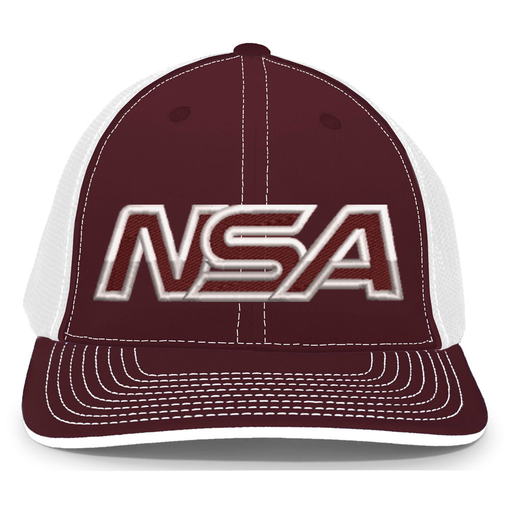 Casques Pacific, NSA Outline Series Maroon Flex Fit Hat : 404M-MAWH