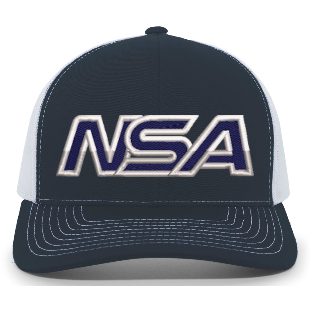 Casques Pacific, NSA Outline Series Navy Snapback Hat : 104-NVWH