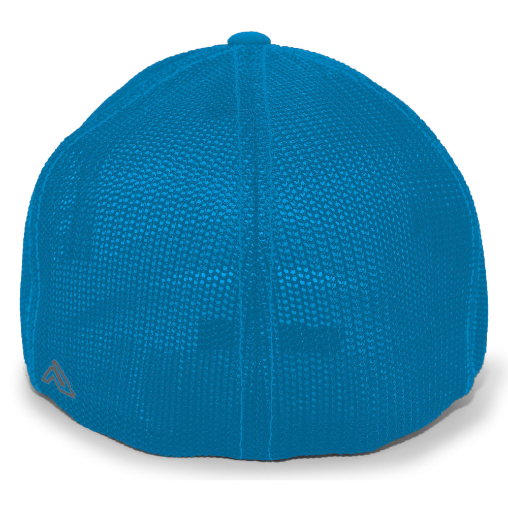 Casques Pacific, NSA Outline Series Neon Blue Flex Fit Hat : 404M-NBGR