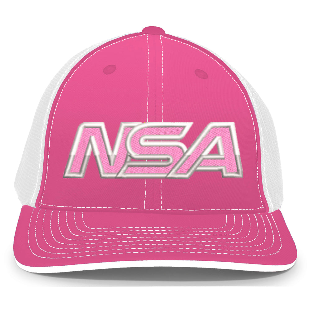 Casques Pacific, NSA Outline Series Pink Flex Fit Hat : 404M-PKWH