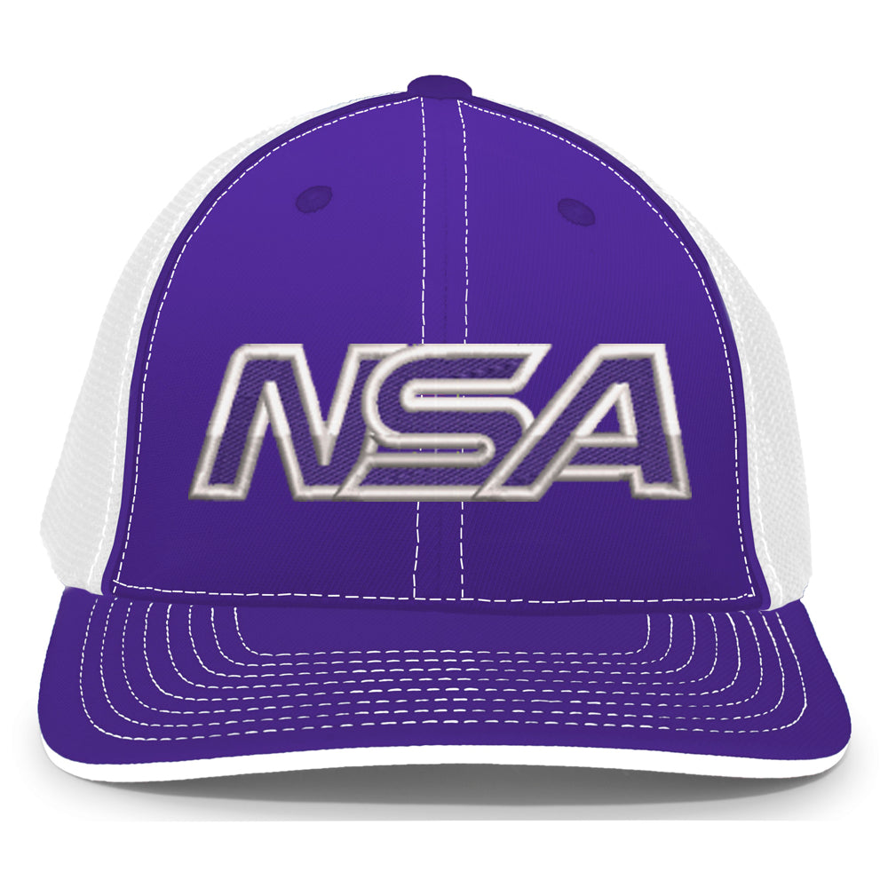 Casques Pacific, NSA Outline Series Purple Flex Fit Hat : 404M-PUWH