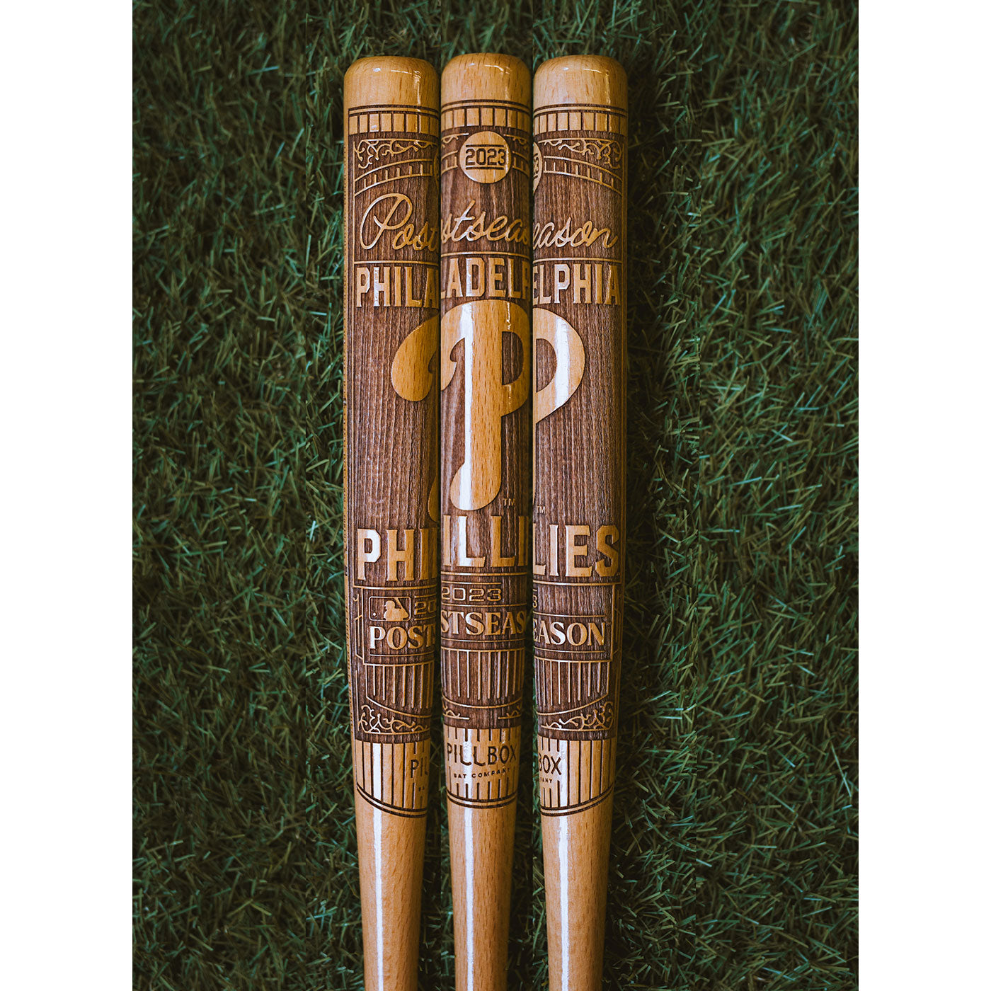 MLB, Philadelphia Phillies 2023 Postseason - Mini batte de baseball "Souvenir" en bois