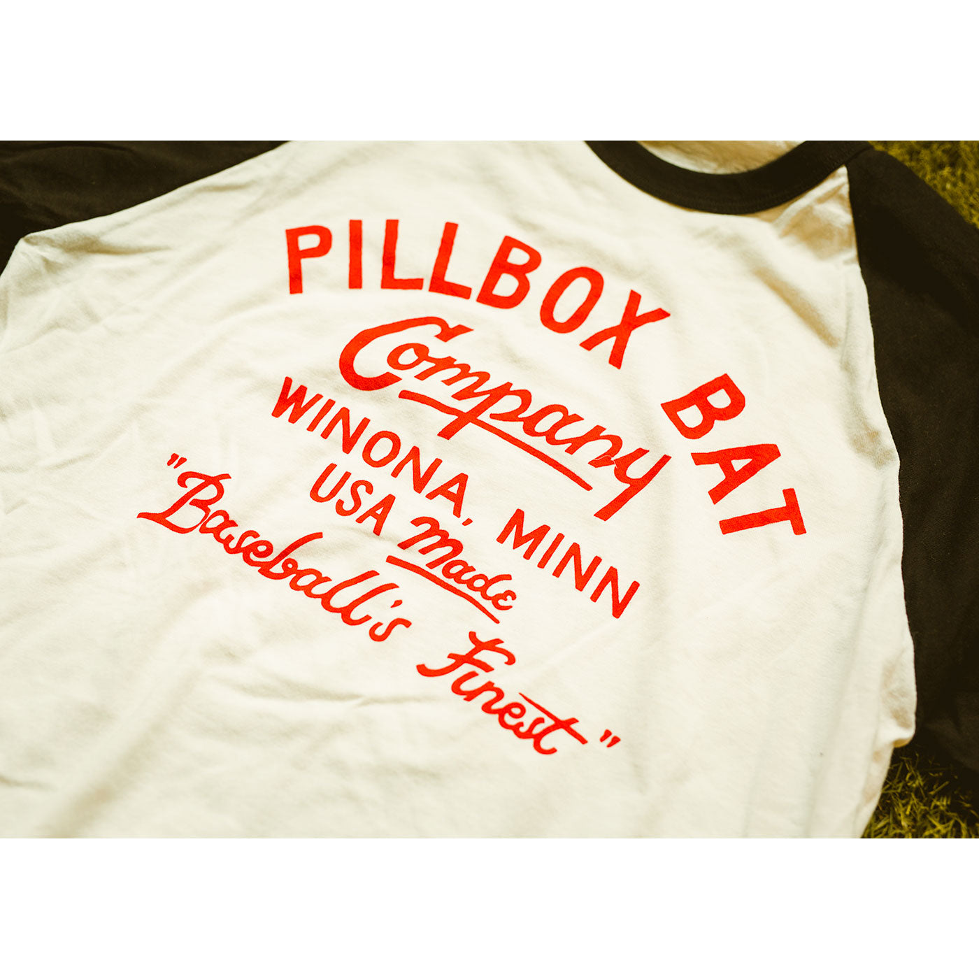 Pillbox Bat Co., Pillbox "Baseball's Finest" - Raglan de baseball à manches 3/4