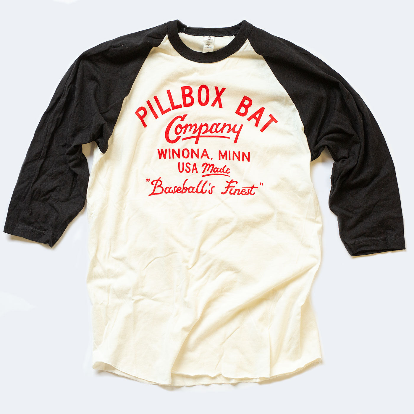 Pillbox Bat Co., Pillbox "Baseball's Finest" - Raglan de baseball à manches 3/4