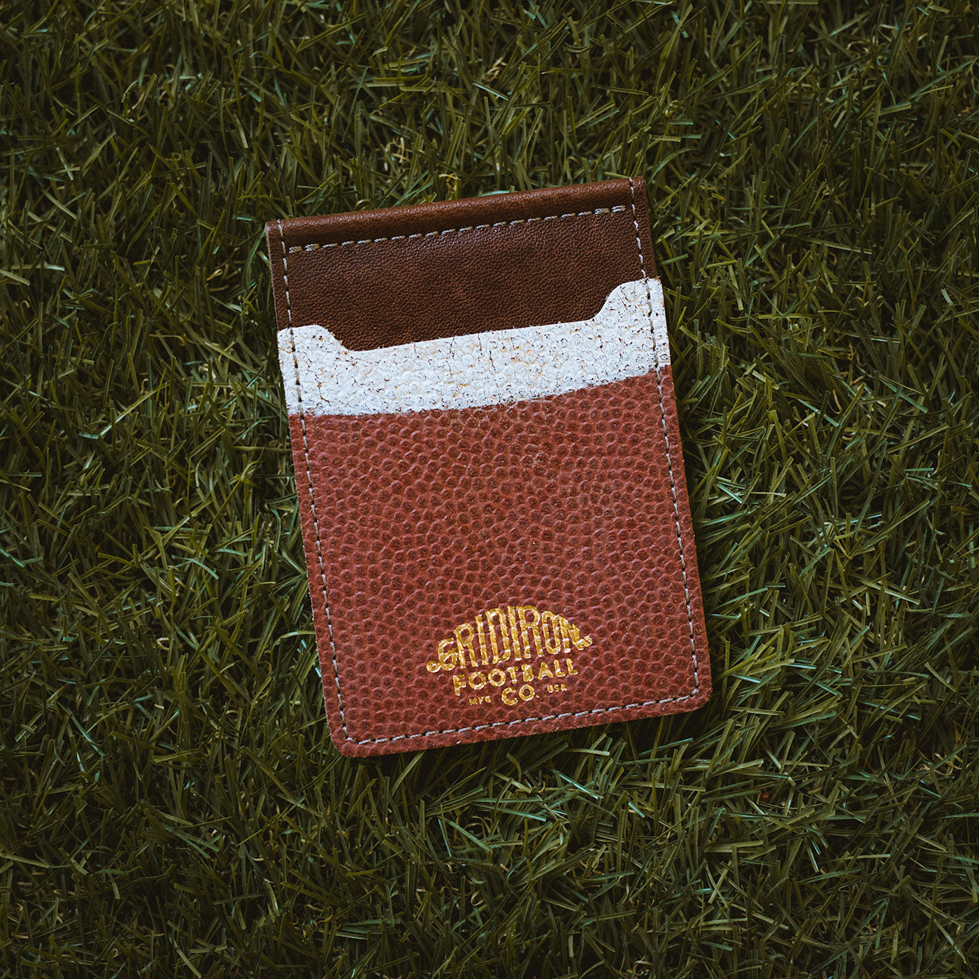 Maroquinerie Minnesota, Portefeuille à pince - Cuir de football vintage