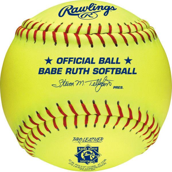 Rawlings, Rawlings Babe Ruth Official 12 Inch Softballs ,Poly-X Core Center - Une Douzaine : PX2RYLBR