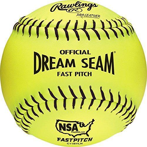 Rawlings, Rawlings Dream Seam 11 Inch NSA Fastpitch Softball - une douzaine : C11BYLN