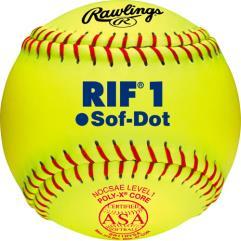 Rawlings, Rawlings R.I.F. USA (ASA) 11" Fastpitch Softballs Level 1 - One Dozen : SR11RYSA