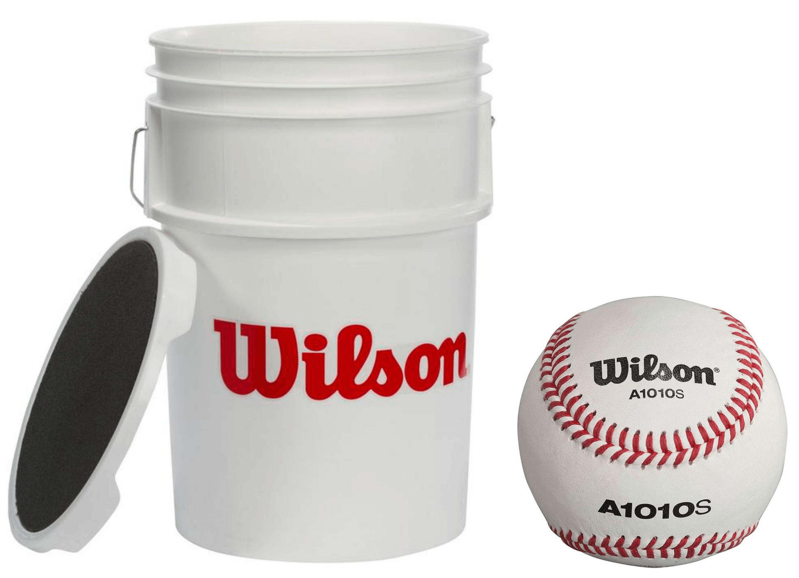 Wilson Sporting Goods, Seau de balles de baseball Wilson avec 3 douzaines de balles de baseball A1010 X-Outs Combo