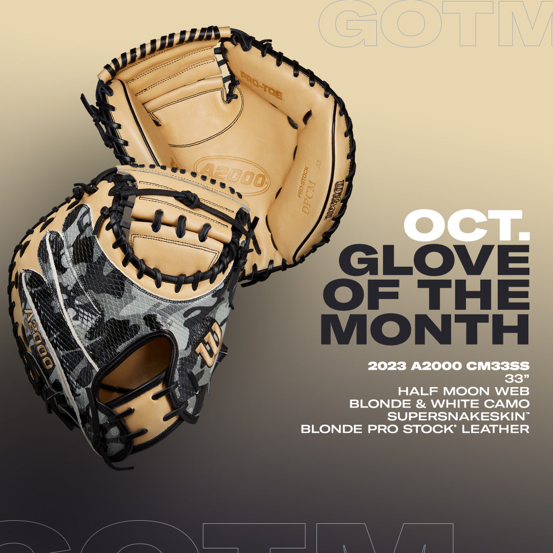 Wilson, Wilson 2022 OCTOBER GLOVE OF THE MONTH GOTM CM33 BLACK CAMO Blonde 33 : WBW10128333