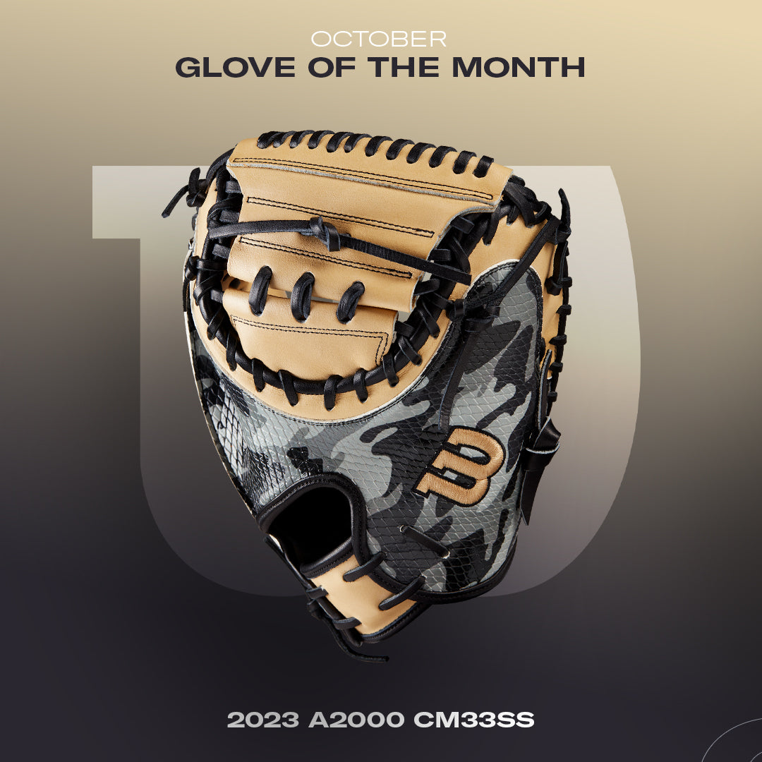 Wilson, Wilson 2022 OCTOBER GLOVE OF THE MONTH GOTM CM33 BLACK CAMO Blonde 33 : WBW10128333