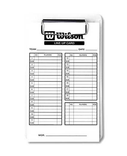 Wilson Sporting Goods, Wilson 3X Line Up Cards