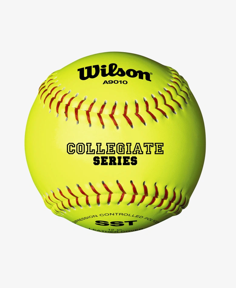 Wilson, Wilson A9010 Collegiate/HS Leather Polycore Faspitch Softballs (1 Dozen) : WTA9010BSST